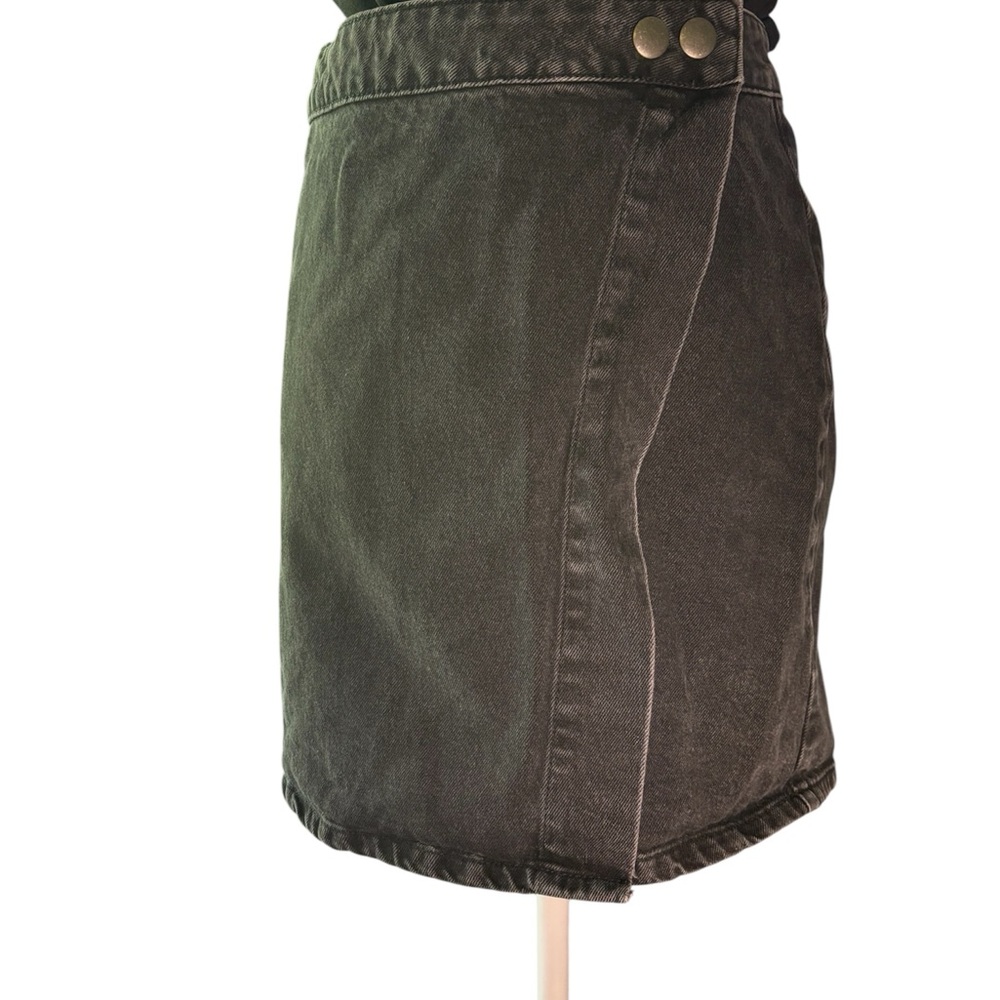 ASOS Black High Waist Stretch Denim Mini Skirt| Y2K | High Waist Mini Skirt